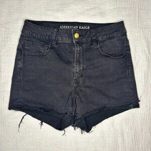 AMERICAN EAGLE HIGH RISE SHORTIE BLACK SIZE 10
